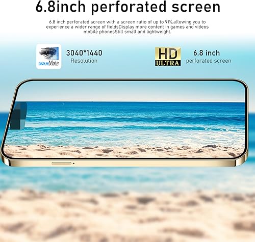 Miniatura 3 de 14 ProMA X - Teléfono celular desbloqueado, batería de larga duración de batería de 6.82 pulgadas, pantalla HD desbloqueada, 16+512 GB Android 13.0