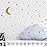 Moon and Stars Wall Decal Vinyl Sticker for Kids Boy Girls Baby Room Decoration Good Night Nursery Wall Decor Home House Bedroom Design YMX16 (Matte Gold)