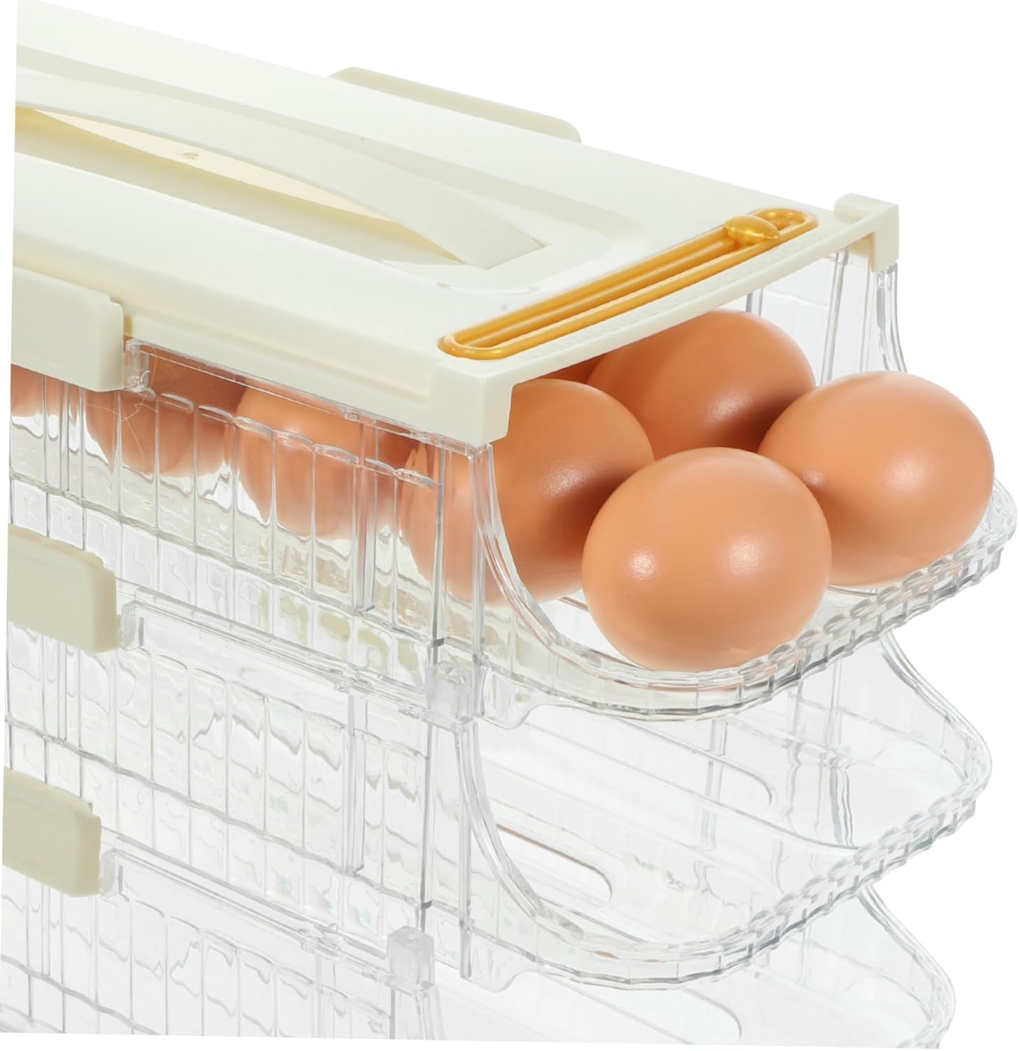 Gadpiparty Automatic Holder Tray for Refrigerator Sliding Dispenser Space-saving Design