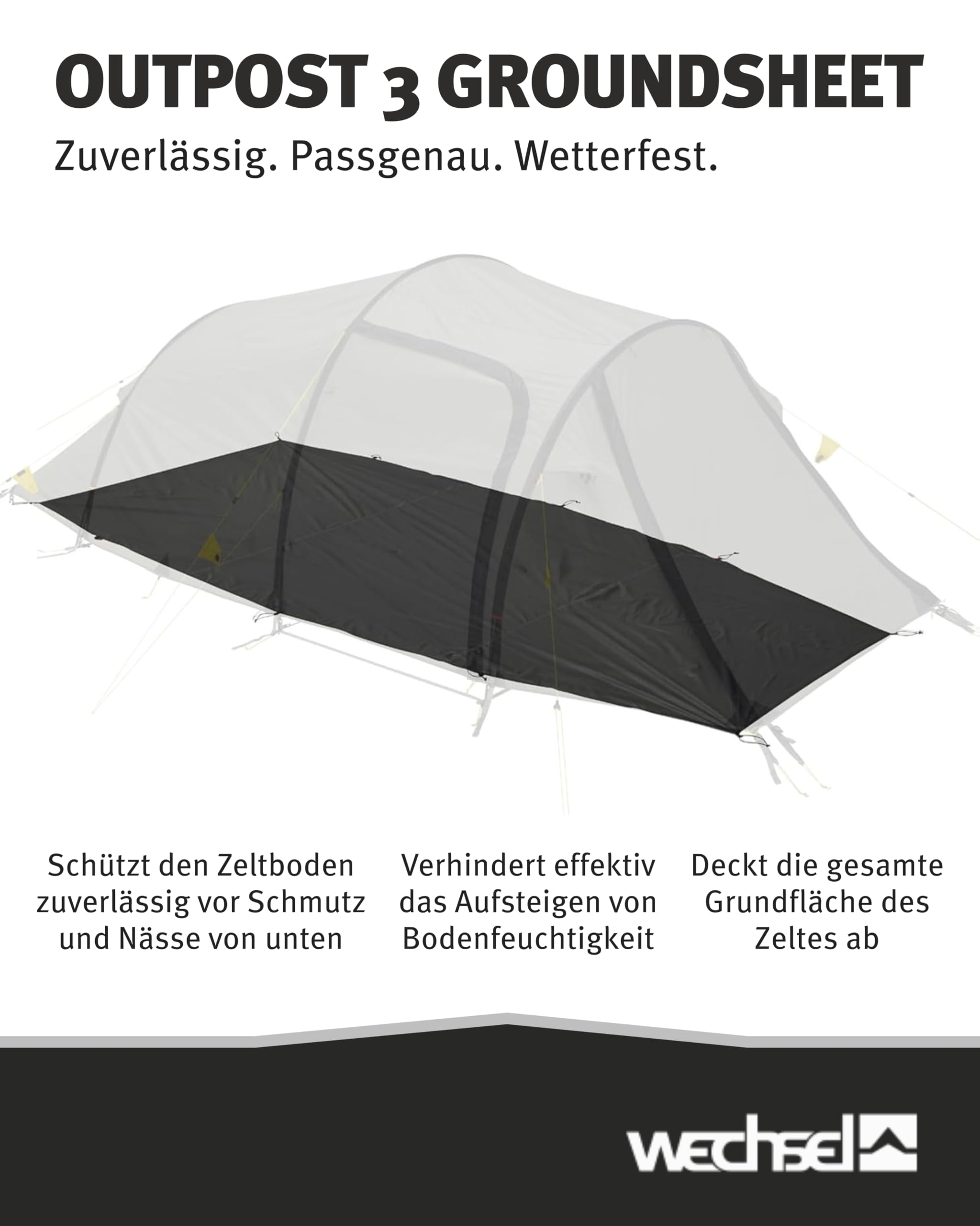 Wechsel Outpost 3 Groundsheet Zeltunterlage schwarz