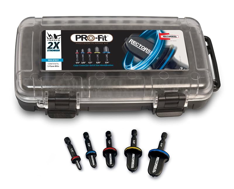 Kit de Flangeamento Rápido de Precisão RectorSeal Pro-Fit 87001 para Tubos de Cobre e Alumínio, 5 Peças