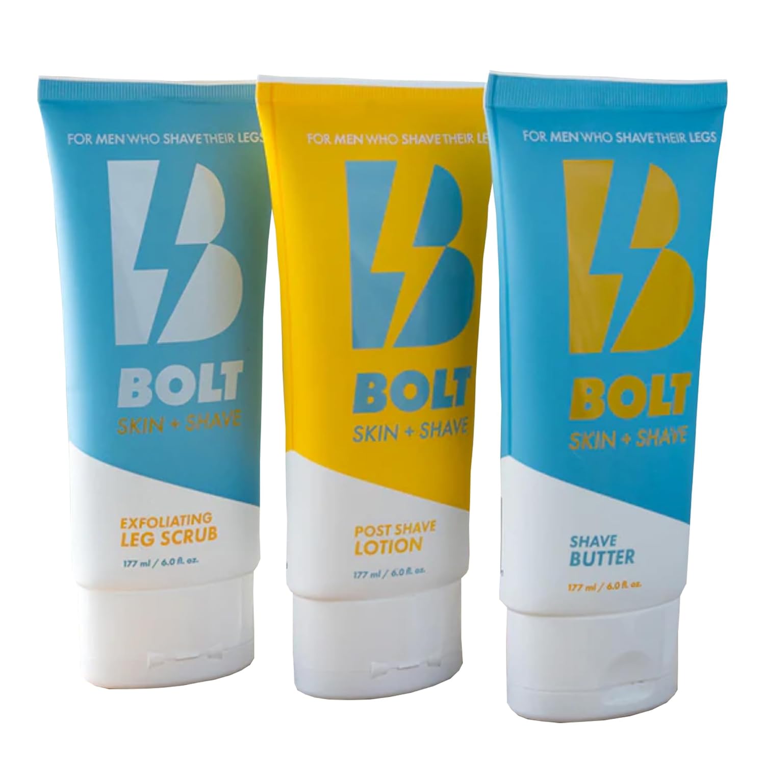 Stay Smooth Bundle for Men – Shaving Care Kit with Exfoliating Leg Scrub, Shave Butter and Post-Shave Lotion – 6 Fl Oz Each Stay Smooth Bundle for Men – Shaving Care Kit with Exfoliating Leg Scrub, Shave Butter and Post-Shave Lotion – 6 Fl Oz Each