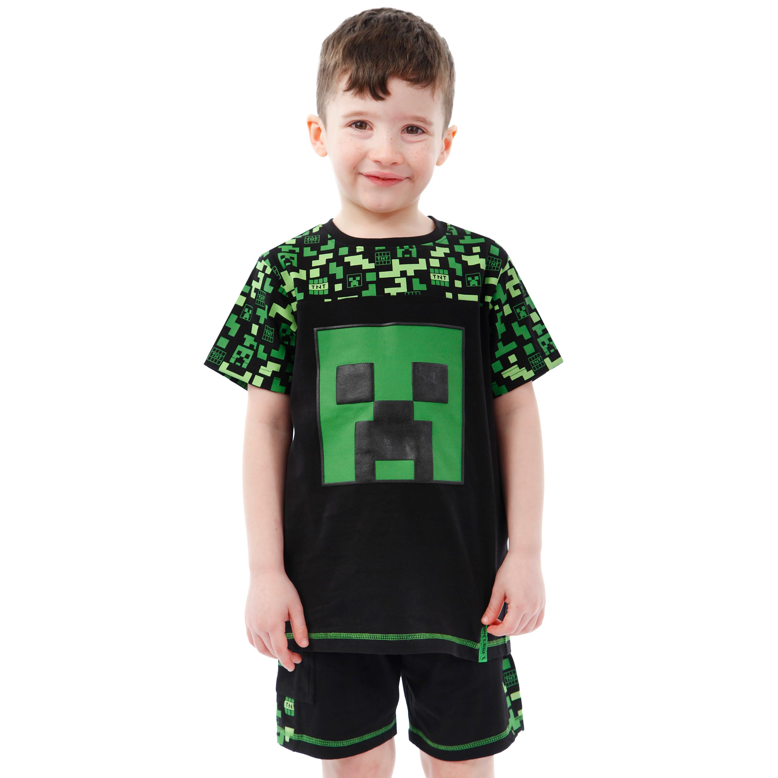 Minecraft Vêtements pour garçons T-Shirt, Shorts et Bermudas Creeper Garçon | T-Shirt Enfant Jeu Garçon