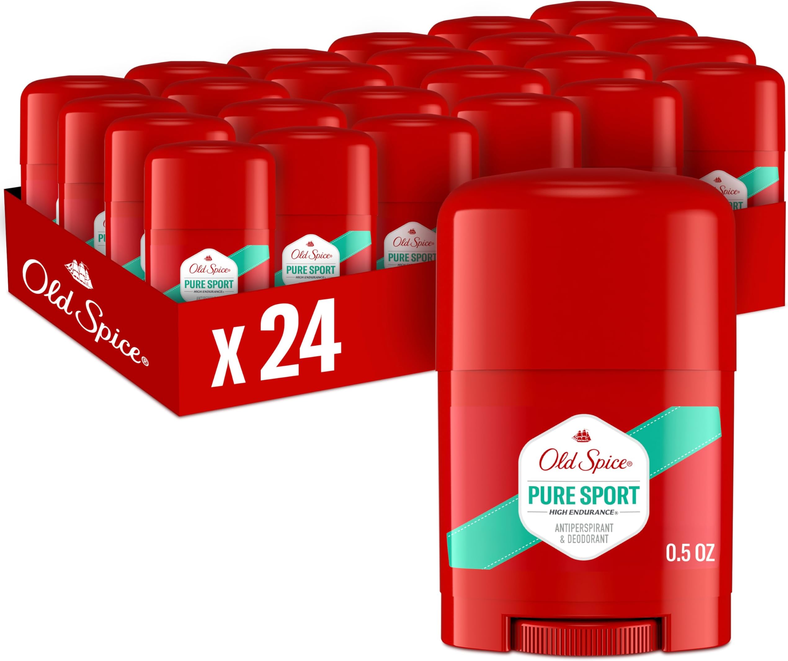 Old Spice High Endurance Pure Sport Antiperspirant and Deodorant, 0.5 Ounce (pack Of 24)