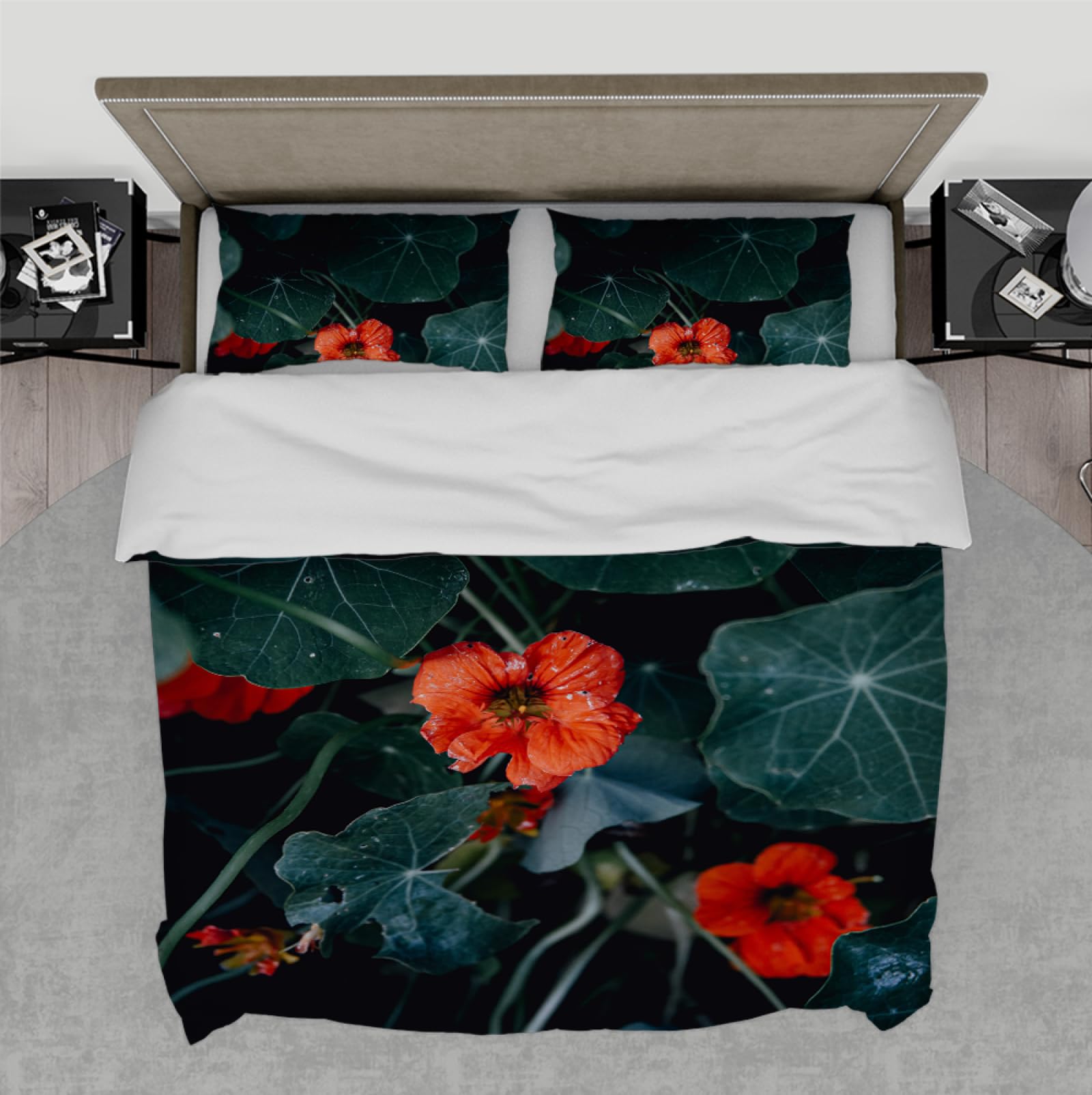 Housse de couette plante verte pour une chambre esprit nature