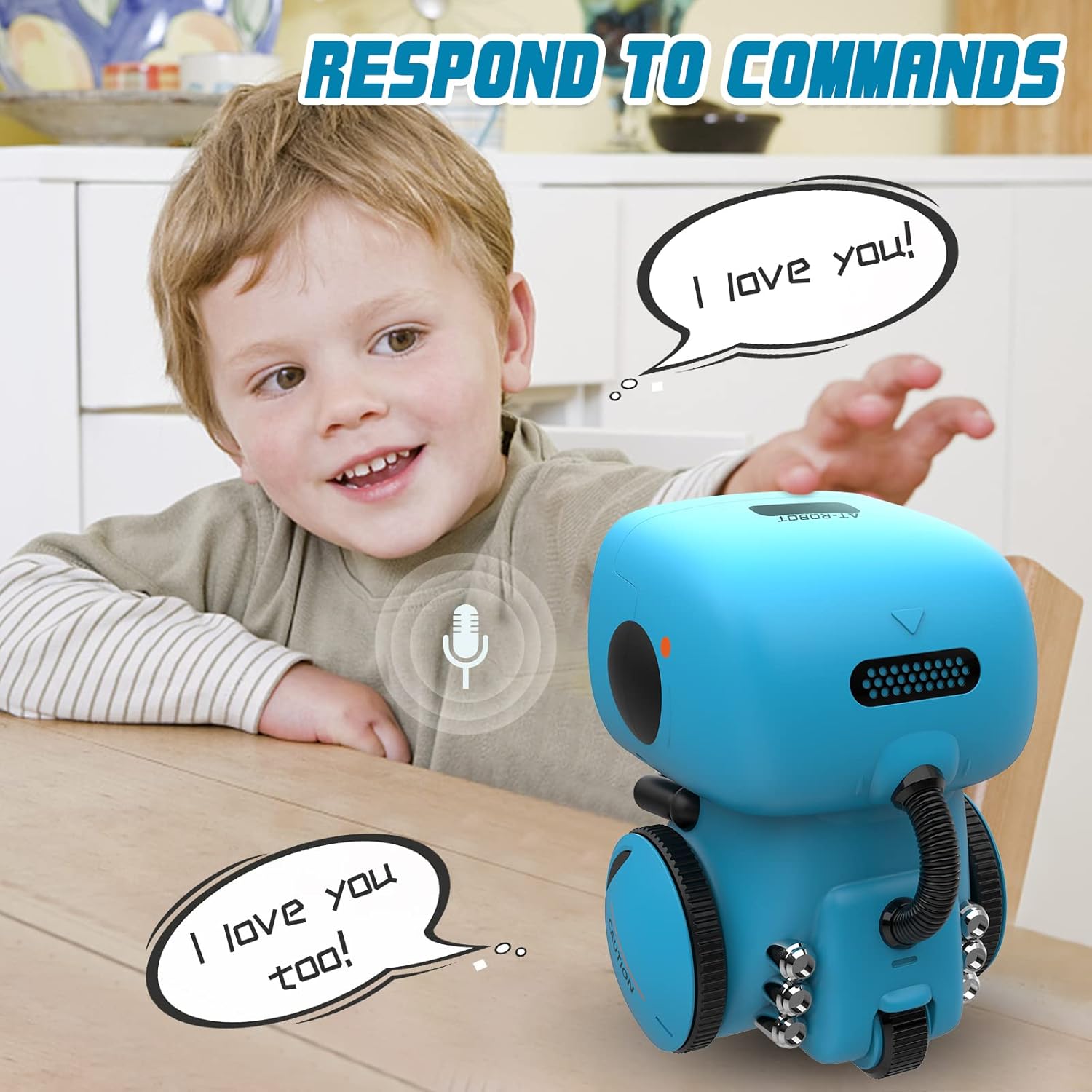 GILOBABY Kids Robot Toys, Interactive Robot Companion Smart Talking Robot with Voice Control Touch Sensor, Dancing, Singing, Recording, Repeat, Birthday Gifts for Boys Ages 3+ Years (Blue) GILOBABY Kids Robot Toys, Interactive Robot Companion Smart Talking Robot with Voice Control Touch Sensor, Dancing, Singing, Recording, Repeat, Birthday Gifts for Boys Ages 3+ Years (Blue)