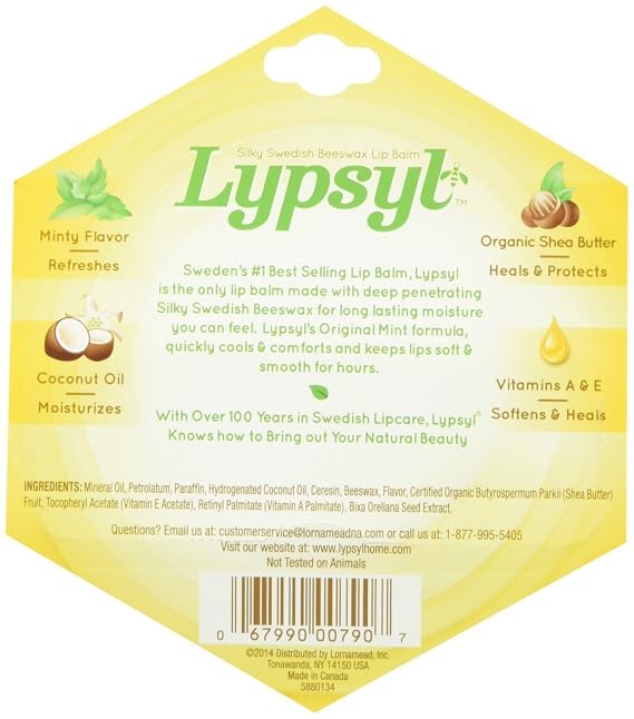 LypSyl LypMoisturizer, Orginal Mint, 0.1 oz.