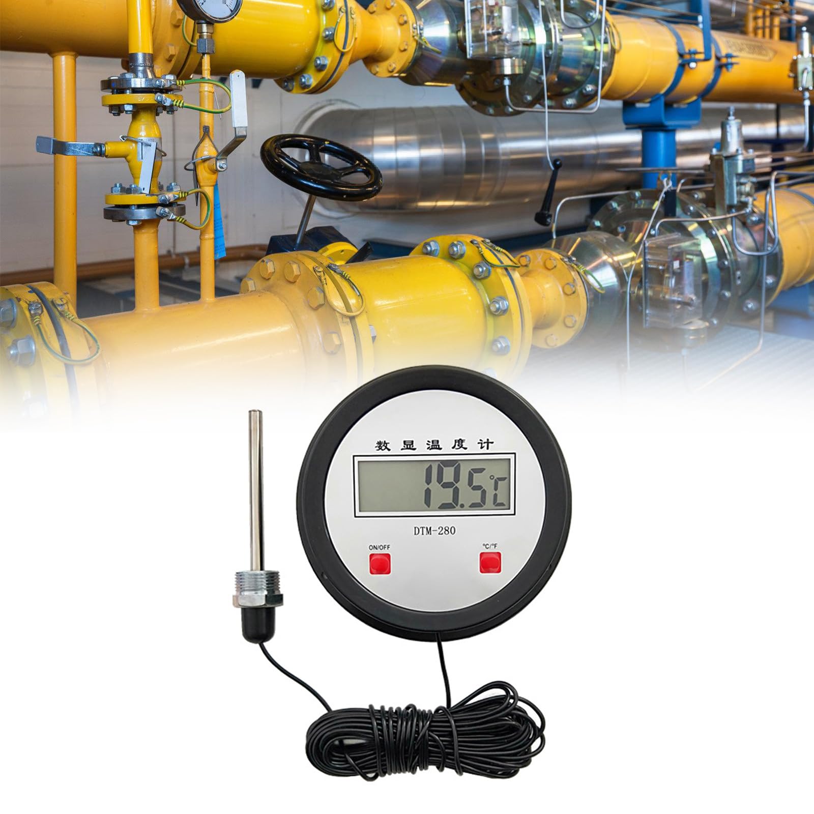 Accurate Industrial Digital Thermometers with Long Probe for Accurate Temperature Measurement in Hard to Reach Areas