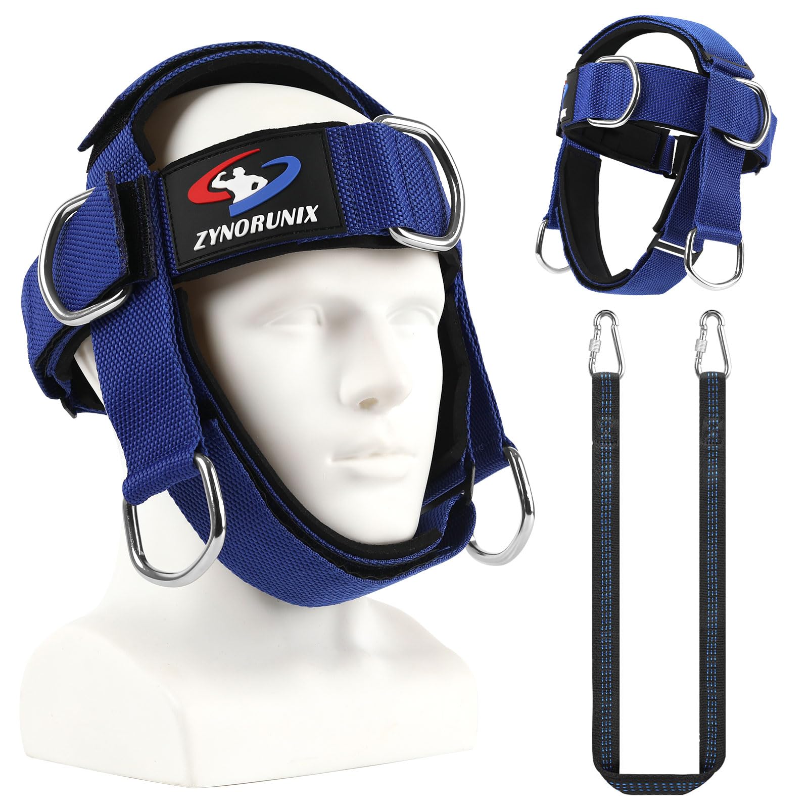 Fitness Neck Head Harness Trainer, Soft Padded &amp; Strap/Resistance Bands