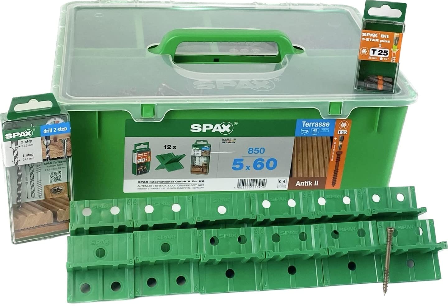 Spax-D Terrassenschrauben 5x60 antik A2 850 St. GreenBox