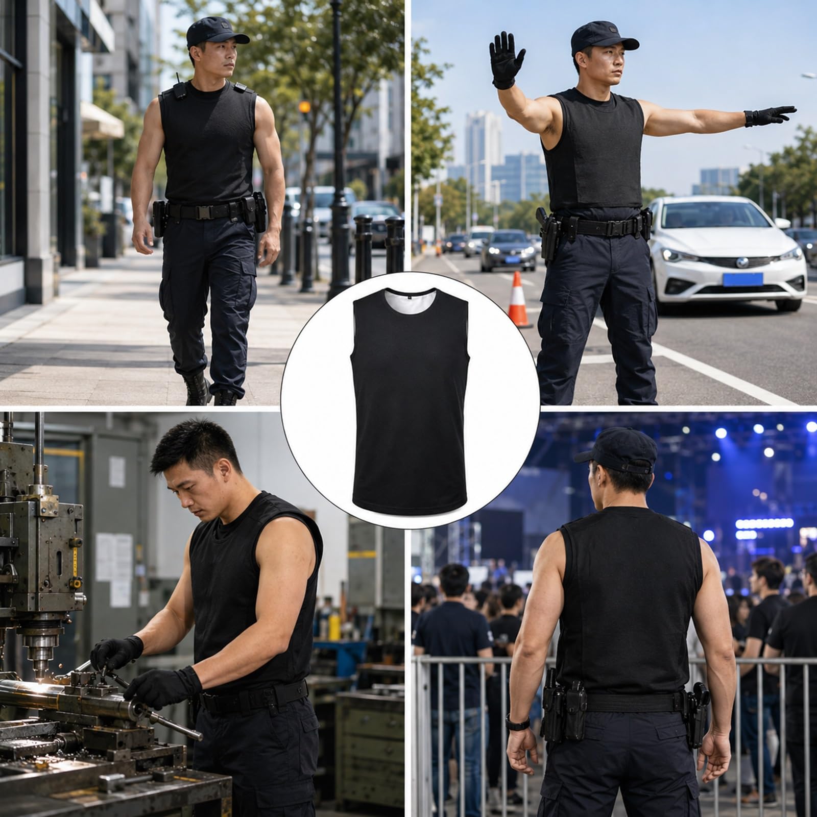 Chaleco Antipuñaladas Nivel 5 para Hombre y Mujer, Ropa Anticorte Segura | Ropa de Seguridad Ligera y Transpirable para Protección Personal y Trabajos de Fabricación Metalúrgica(White,M)