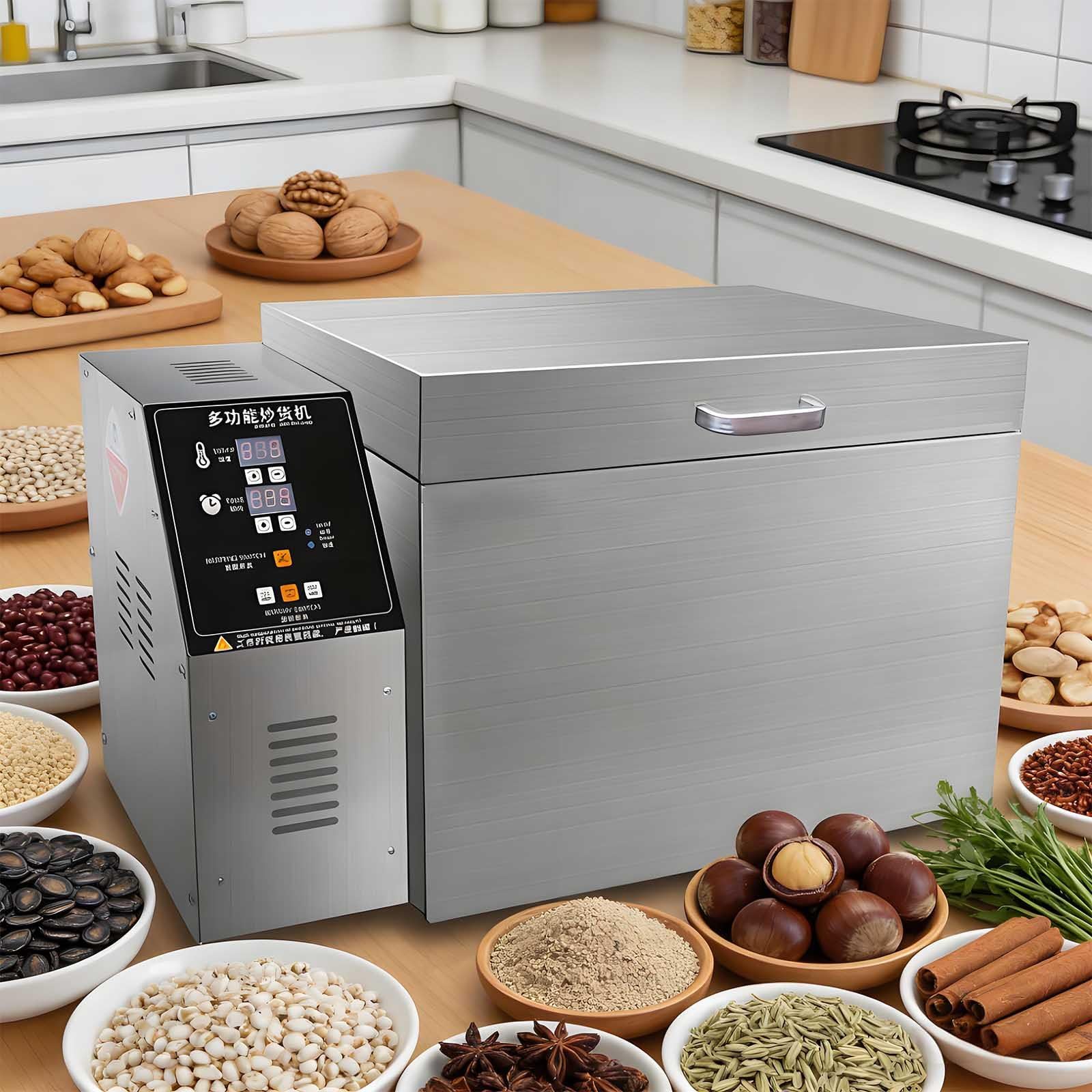 Multi-Functional Roasting Machine - Commercial Coffee Bean Roaster, Made of Stainless Steel, with Adjustable Roasting Time and Temperature, Suitable for Roasting Coffee, Chestnuts Type10