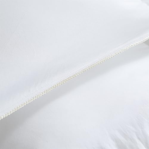 Miniatura 6 de Lujoso edredón de plumas de ganso de peso medio para todas las estaciones, tamaño Queen, funda de 100% algodón egipcio, peso de relleno de 60 onzas,