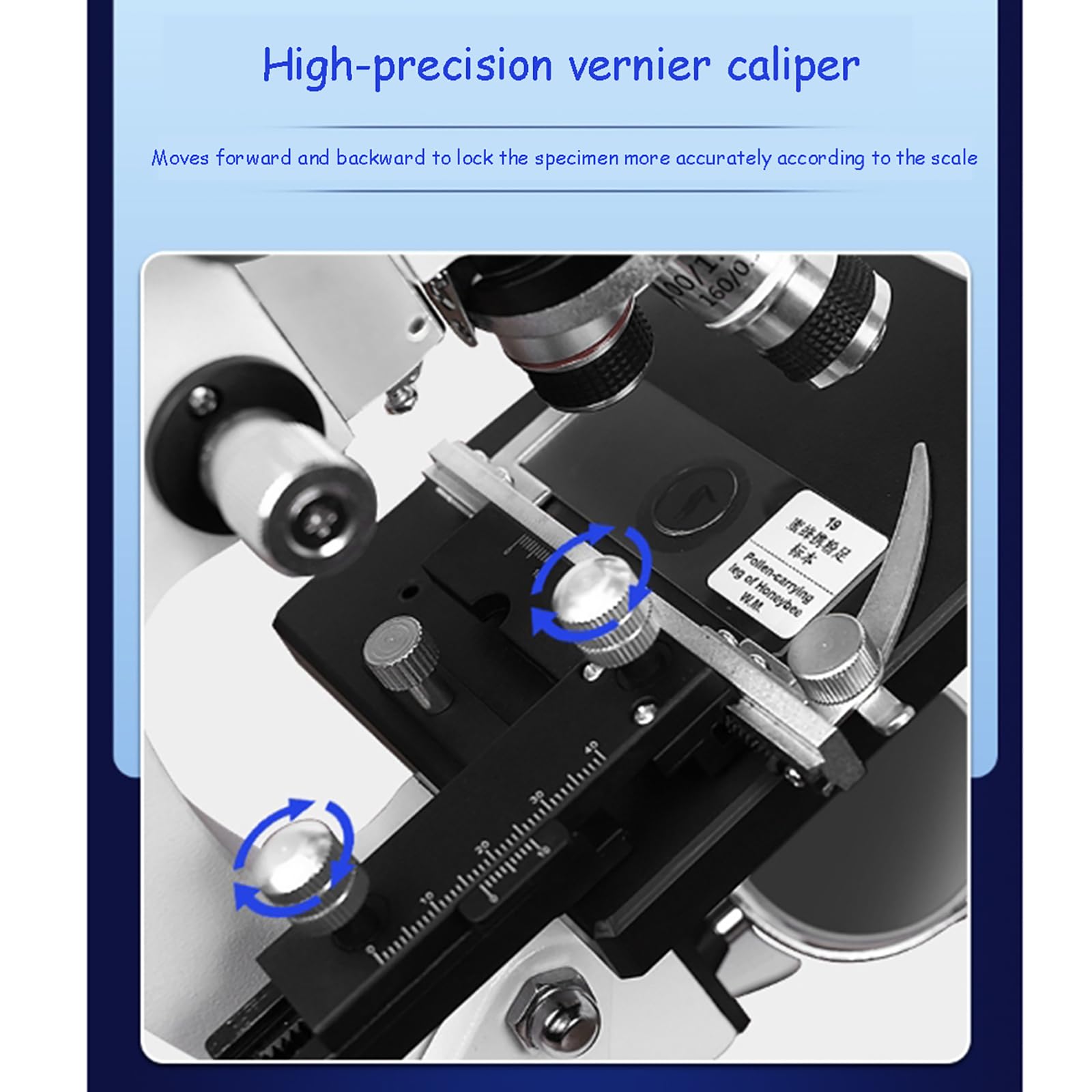 Microscopio - Monoculare, 185 LENS OBIETTIVO + 45 ° Osservazione + 5 Aperture, Connessione Per Telefoni Cellulari E Computer, Adatto Per L'educazione Scientifica,A
