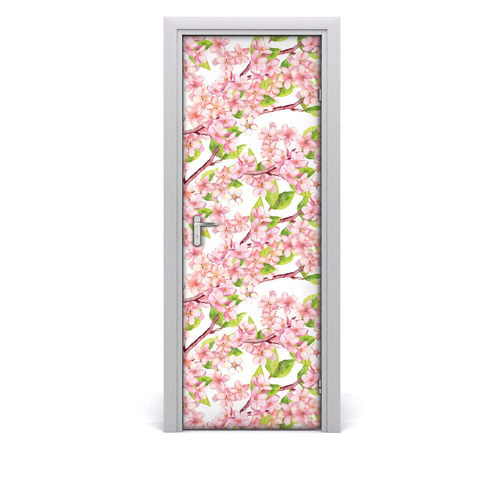 Magic-Stick autocollant de porte imperméable anti-bulles fleur de cerisier