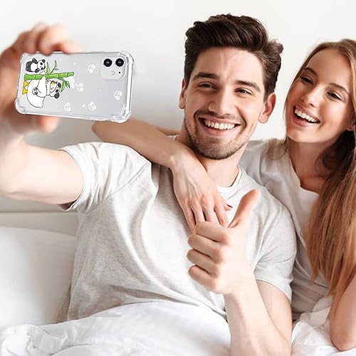 Miniatura 5 de Bonita funda con patrón de panda para iPhone 11, ultrafina, suave, transparente, a prueba de golpes, para hombre y mujer, diseño estético de pato,
