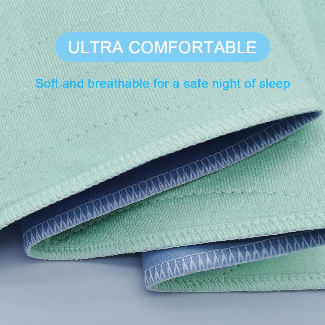 Almohadillas de cama absorbentes para incontinencia, lavables, reutilizables, protectores de colchón impermeables de 4 capas (36 x 52 pulgadas, paquete de 2)