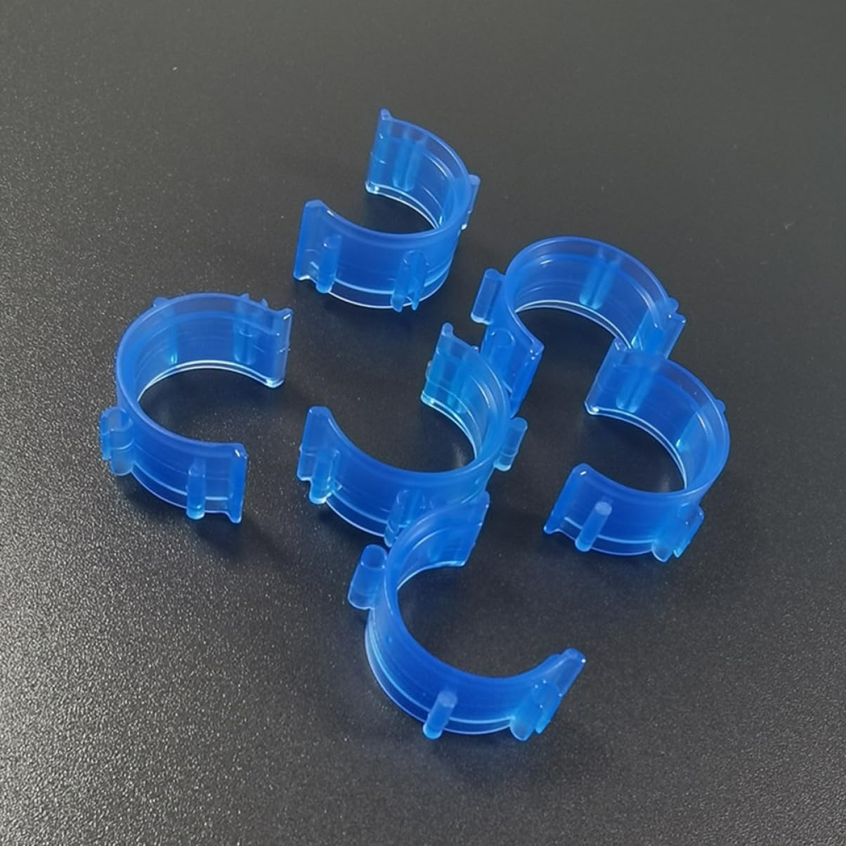 NUOBESTY 5 Sätze Halbmond Klemme Einfädler Spulenschoner Handnähmaschinen Nähspulen Maschinenspulen Spulenklammern Nähprodukte Faden Für Nähmaschine Garnrollenhalter Plastik 100 Stück * 5