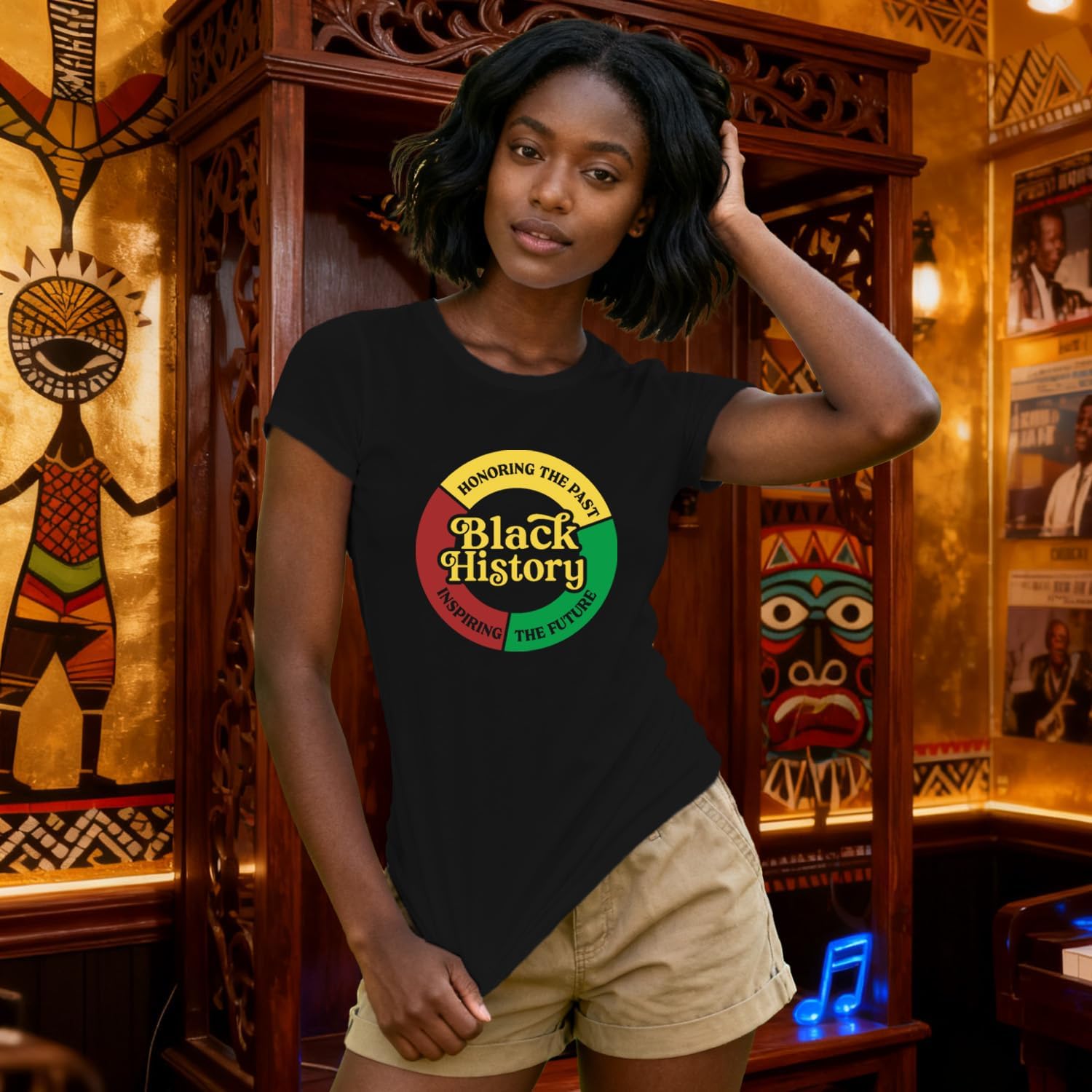 Black History Shirts for Women Black History Month T-Shirt African American Short Sleeve Tee Top - Image 4