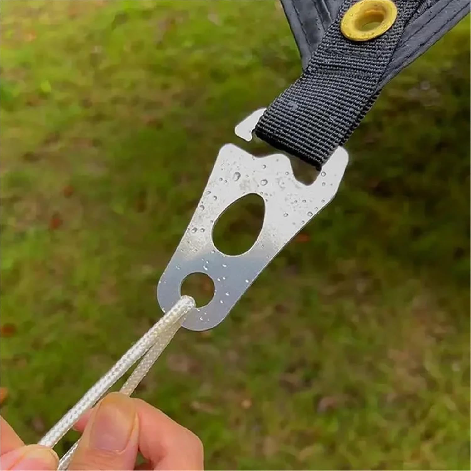 Rope Tensioner 10pcs Cord Tightener Tent Wind Rope Buckle Tie Down Carabiner Clip Fastener Camp Guyline
