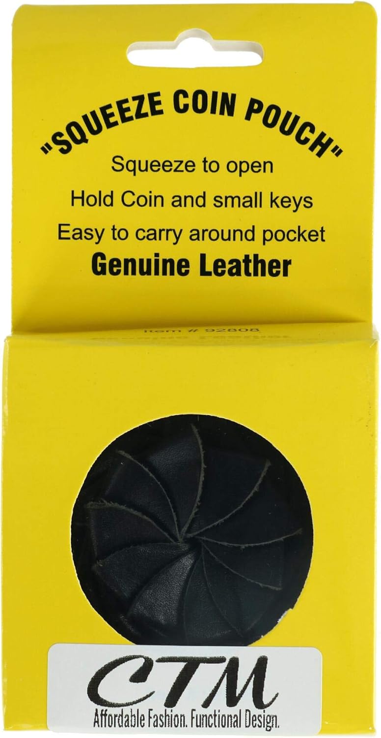Vista 5 de CTM Bolsa de cuero para monedas