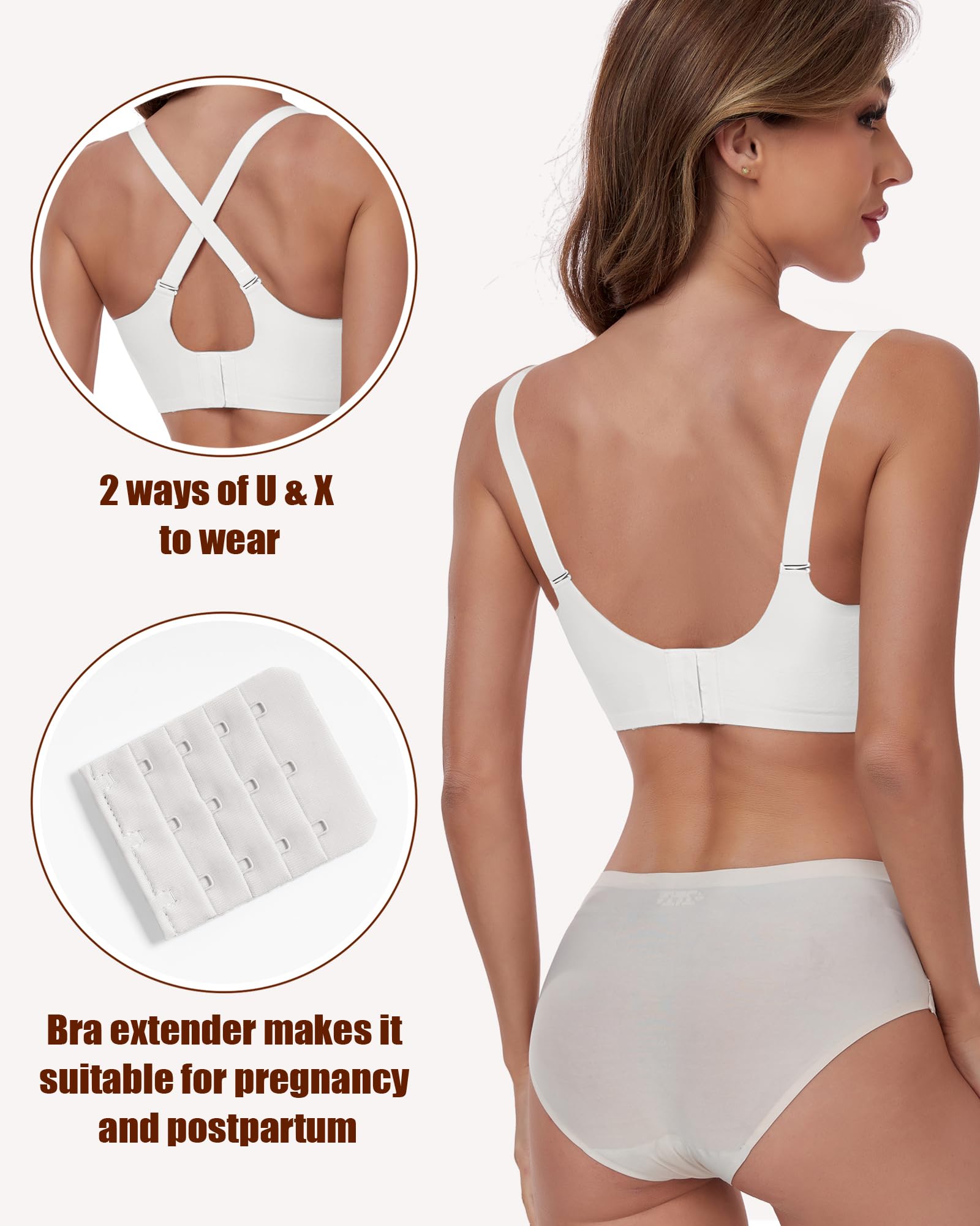 As Fairy Still-BHS Zum Stillen, Kabelloser Nahtloser Schwangerschafts-BH Ultra Komfort Schwangerschafts Schlaf Bralette für Frauen