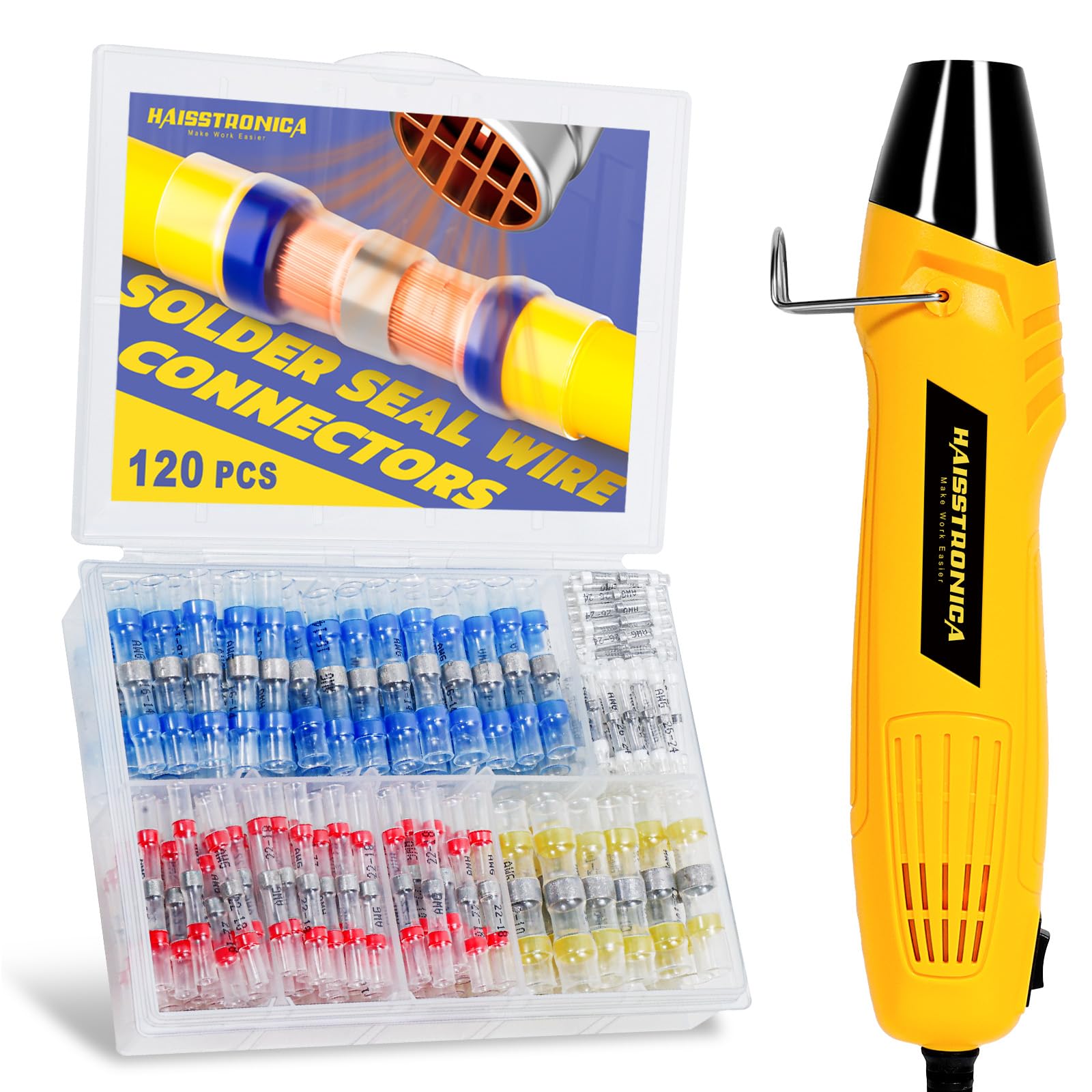 haisstronica Solder Seal Wire Connectors with Heat Gun Kit