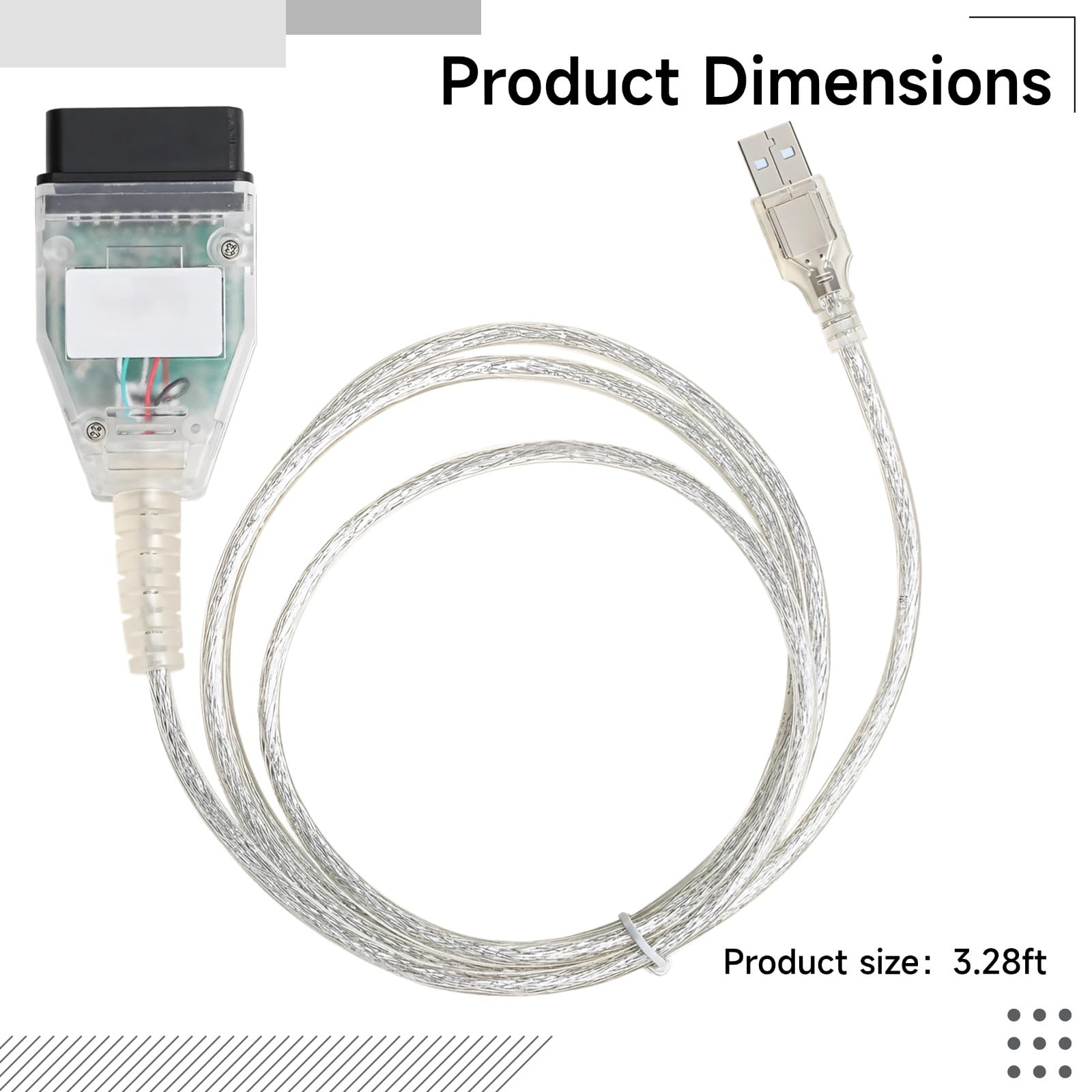 Tis Techstream V18 - Herramienta de diagnóstico con Mini Vci J2534, interfaz USB y cable de 1,5 m para programación de vehículos