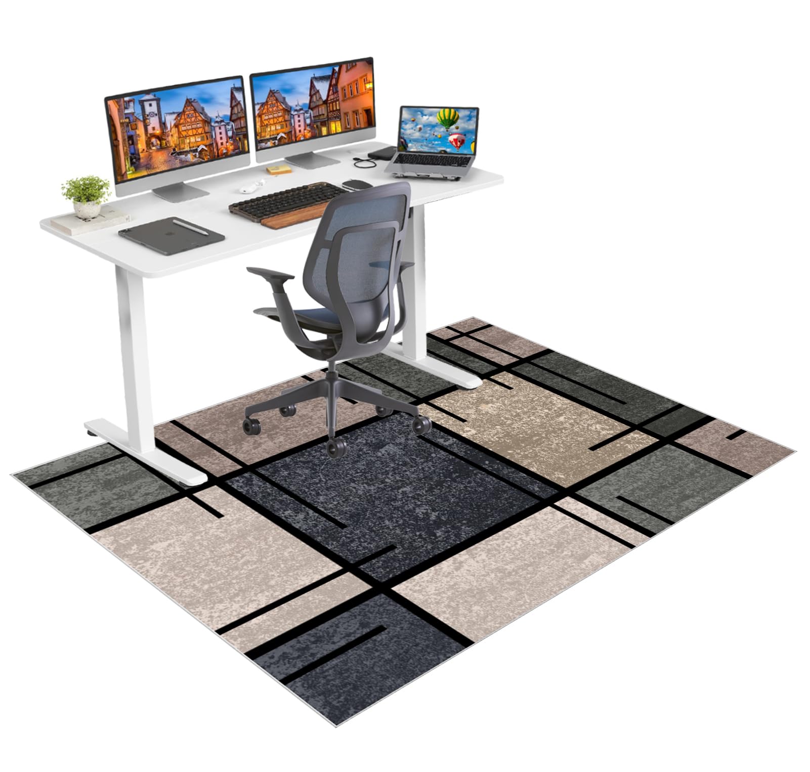 Office Chair Mat for Hardwood Floors Non Slip Computer Desk Chair Mat for Carpet Floor Protector Mat for Rolling Chair Gaming Chair Mat for Carpet Floor Mat for Office Chair Gaming Rug 140 x 160 cm