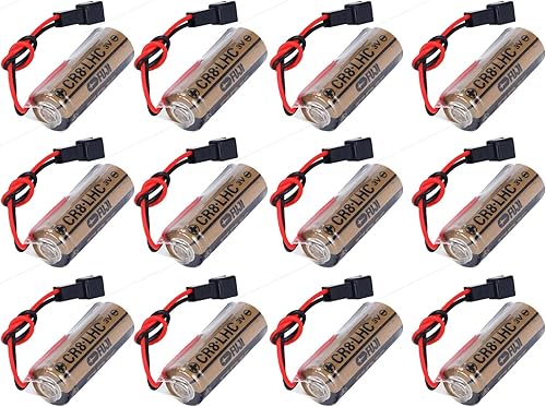WELLVEUS『Paquete de 12 unidades」CR8. LHC 17450 3V Batería 2600mAh no recargable para Fuji FDK Batería de respaldo de memoria de batería de fuente de