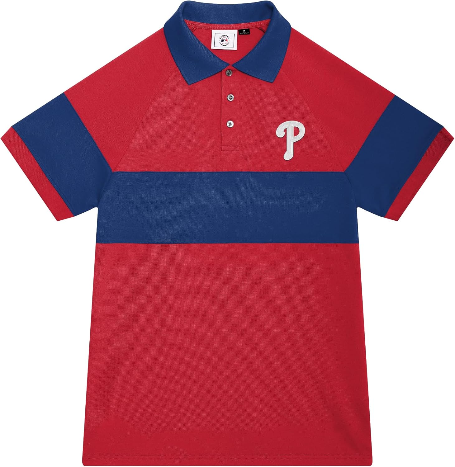 FOCO MLB Men's Officially Licensed Baseball Team Color Primary Logo Performance Short Sleeve Cotton Polo Shirt
