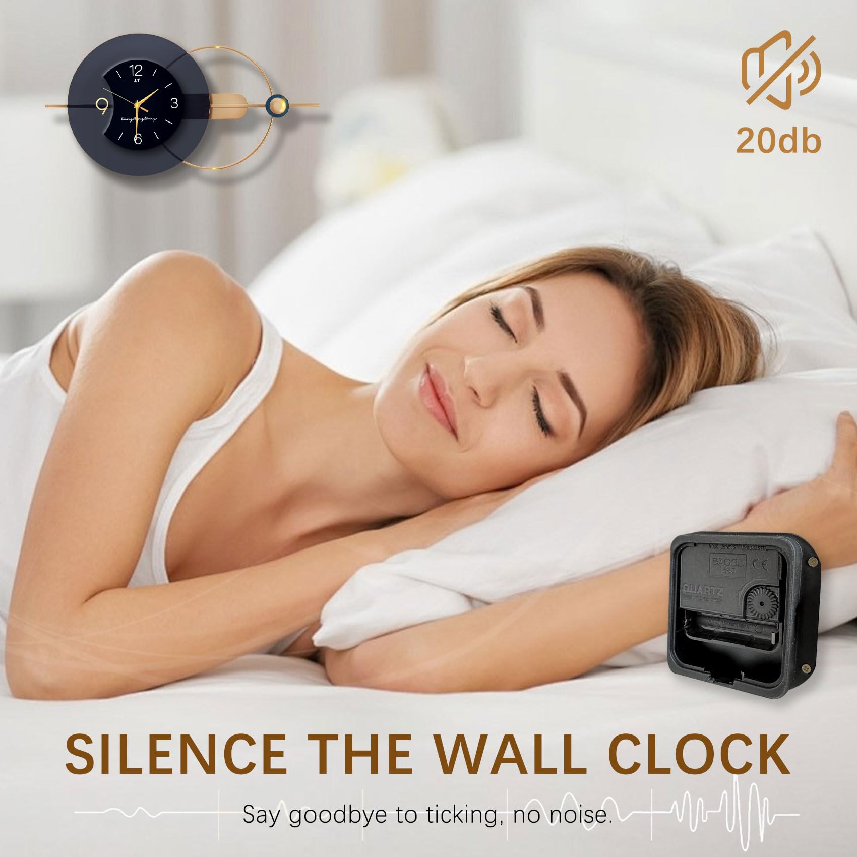 Aoderun Grande orologio da parete a batteria, 78,7 cm, silenzioso, senza ticchettio, moderno, movimento ultra silenzioso, orologio da parete al quarzo per soggiorno, camera da letto, cucina (cerchio