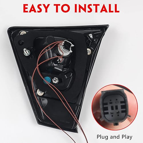 Miniatura 9 de FIONE Conjunto de luz trasera compatible con Ford Escape 2017 2018 2019 repuesto de luz trasera trasera interior derecha lado del pasajero derecha