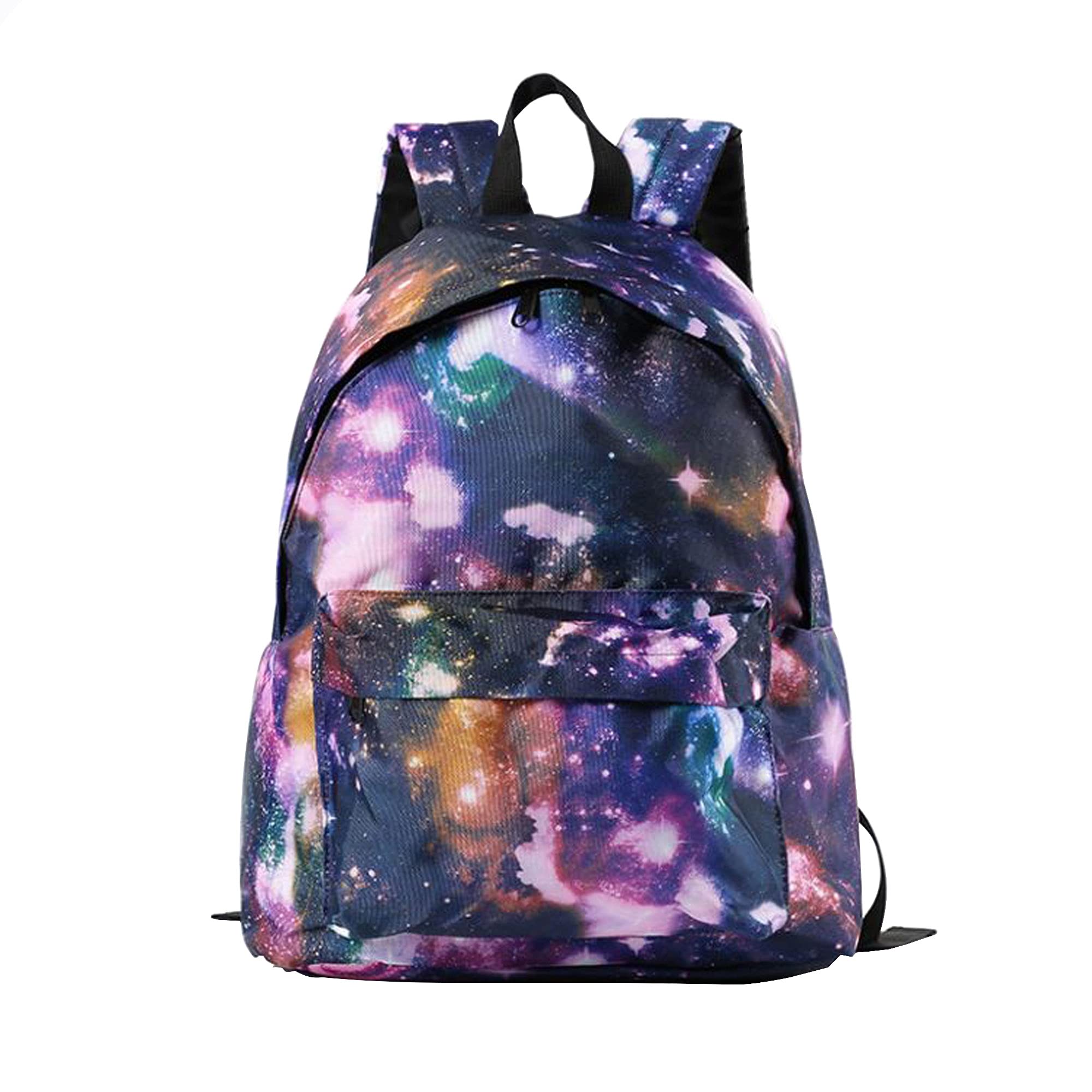 ZLM BAG US Galaxy Print Pu Leather Backpack Retro Casual Daypack Bag for Women