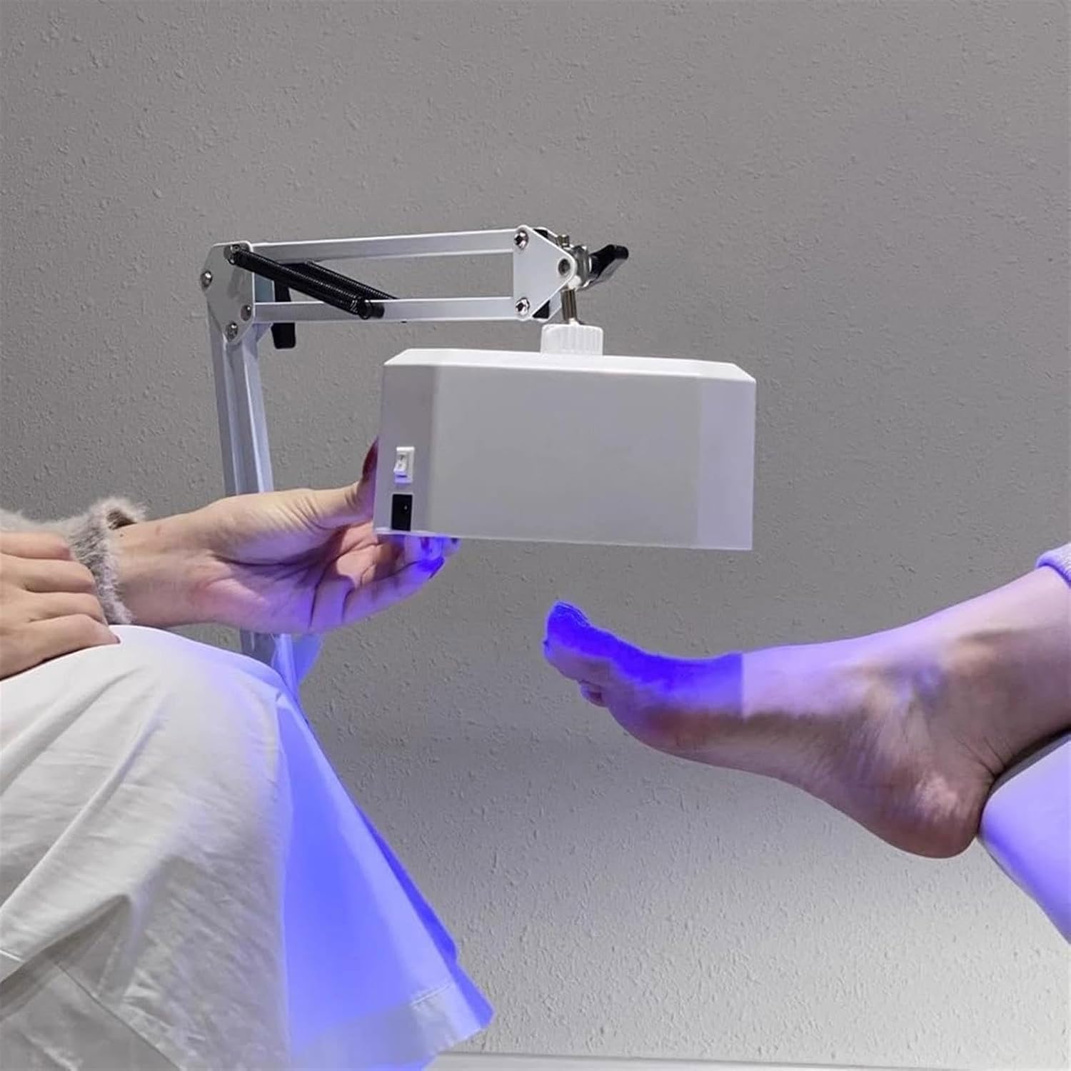 Nail Dryer Lamp for Foot, 24W Pedicure Manicure Lamp, UV LED Nail Lamp with Smart Sensor, Adjustable Direction, Wireless Nail Gel Polish Curing Light, Phototherapy Floor Lamp, for Fingernail, Toenail