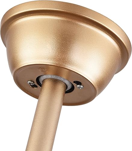 Vista 7 de Lámpara de araña de metal retro de 20 pulgadas, con enjaulado, industrial, 3 velocidades, ajustable, con control remoto, montaje empotrado, 40 W