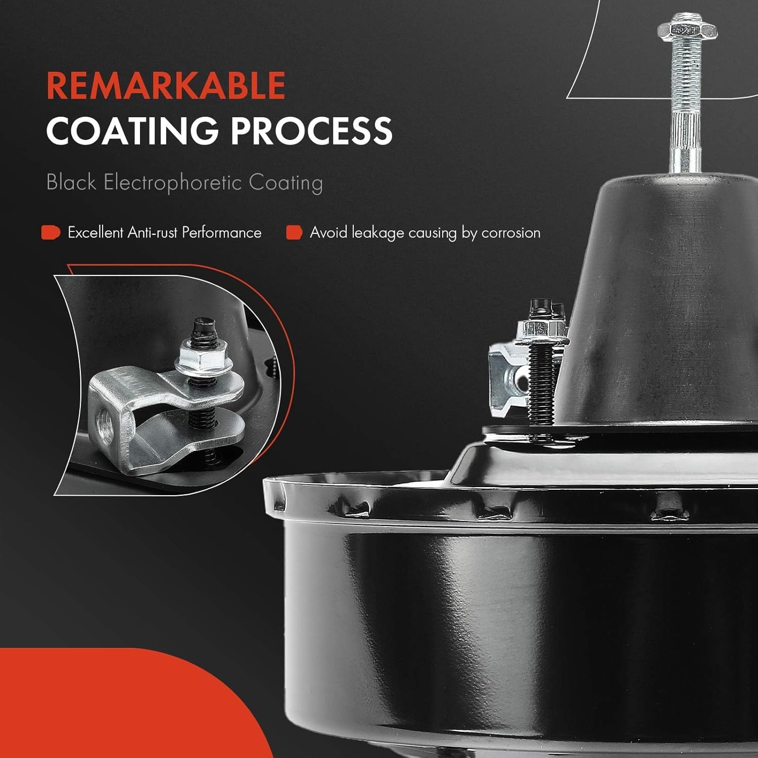 A-Premium Power Brake Booster Compatible with Kia Vehicle - Rio 2001 2002 2003 2004 2005 - Replace# 0K30C46800C