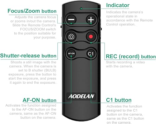 Miniatura 8 de Control remoto inalámbrico de cámara de liberación del obturador para Sony A7 III, A7R III, A6100, A6400, A6600, RX100 VII, RX0 II, A7R IV, A9, A9