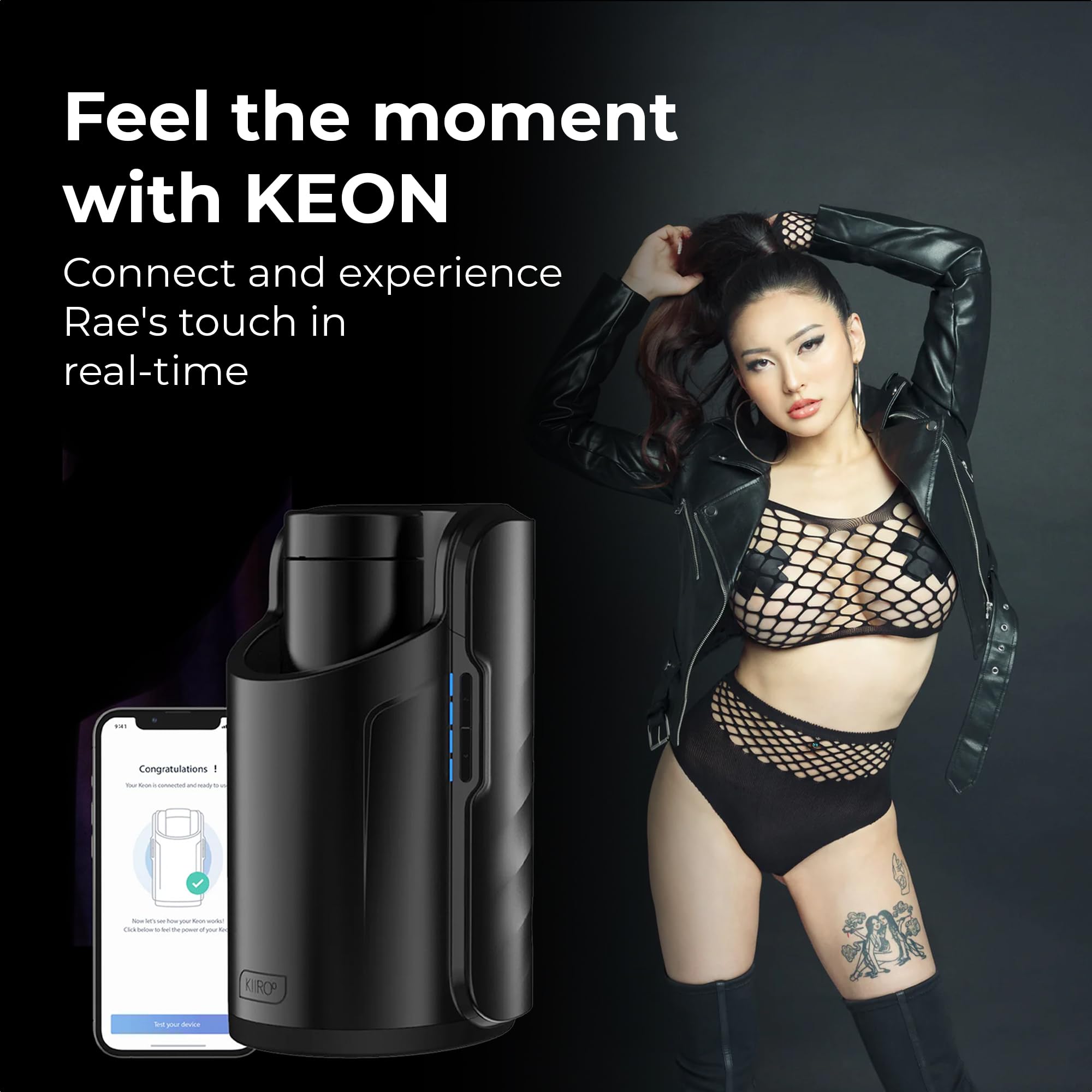 KIIROO - FEEL RAE LIL BLACK STARS COLLECTION STROKERS POWERBLOW COMPATIBLE  : Amazon.com.be: Health & Personal Care