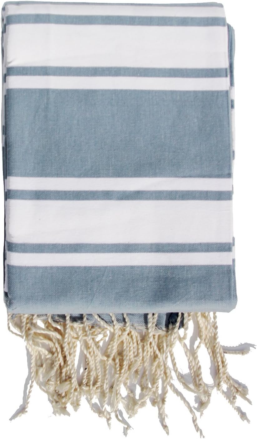 TOMENGBEIAABBCC Just a Joy - Extra große Stranddecke (180 x 240 cm) - Hamamtuch XXL - Schieferblau