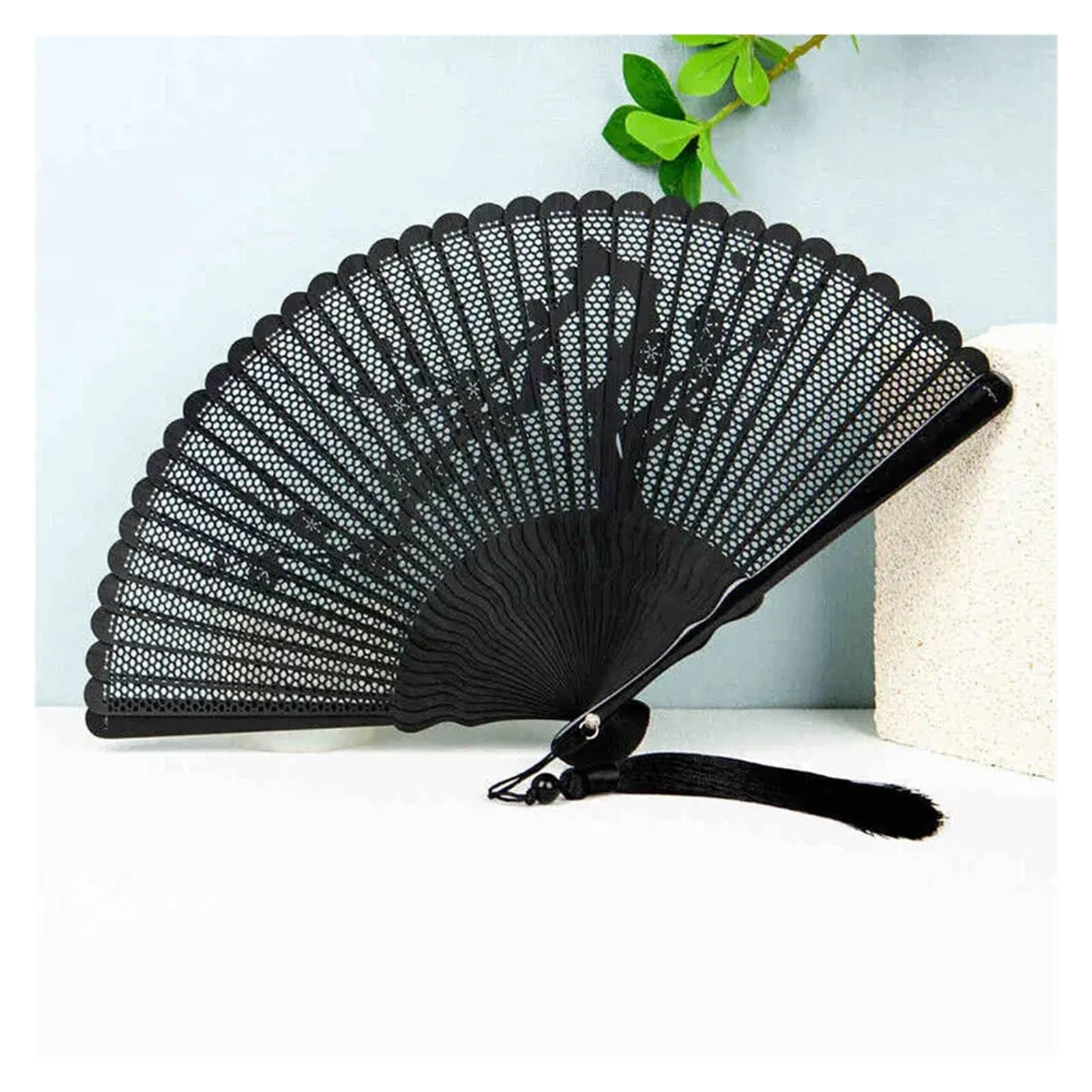 DYMKIE 1PC Folding Fan Hollowed-Out Hand Held Dance Fans Party Favor Gifts Women Photo Prop Tool Art Craft(5)