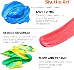 Shuttle Art Color Change Acrylic Paint, 20 Chameleon Colors Acrylic Paint, 60ml/2oz Bottles, Iridescent Paint for Artists, Beginners, Kids Painting & Crafting on Canvas, Rocks, Wood, Fabric, Ceramic