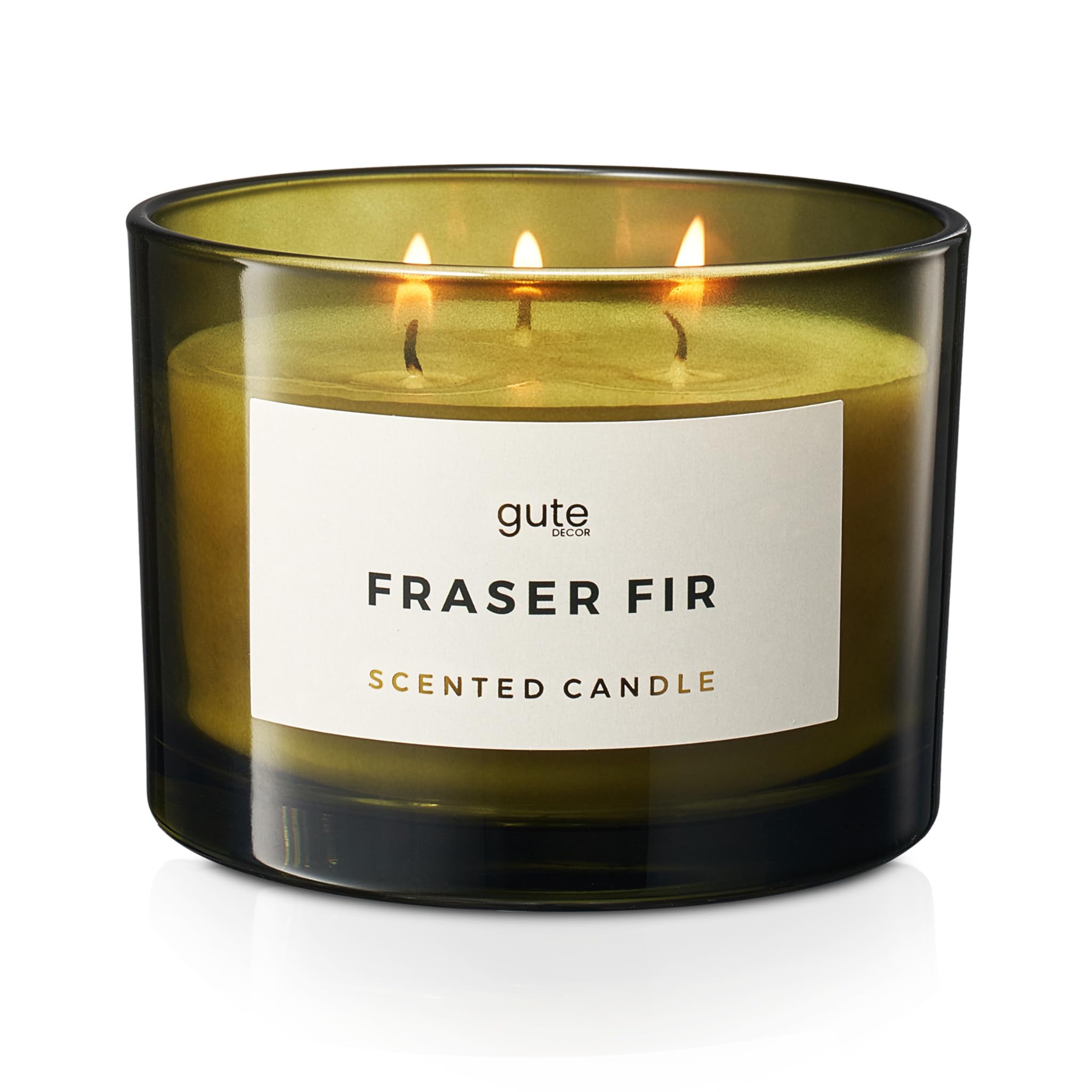 Fraser Fir 3-Wick Festive Winter Scented Soy Candle Reed Diffuser 17oz - Winter & Seasonal Home Fragrance, Aromatic Diffuser Set, Non-Toxic Candles, Forest Pine - Inspired by Winter Trees