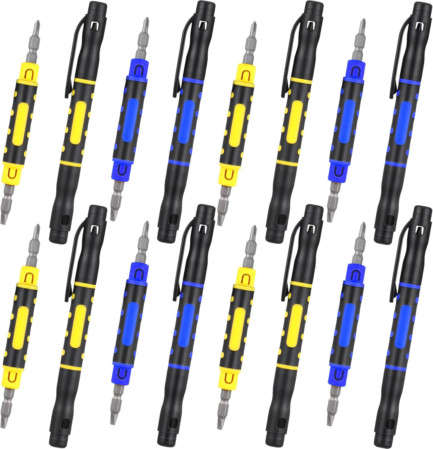 16 Pieces Pocket Screwdriver 4 in 1 Pen Screwdriver Multipurpose