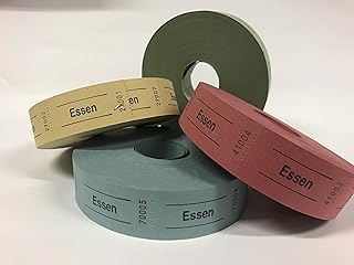 Essenmarken 1 Rolle mit 1000 Abrissen – fortlaufend nummeriert – Bonmarken, Kantinenmarken, 1 Farbe pro Rolle, zufällige Farbauswahl