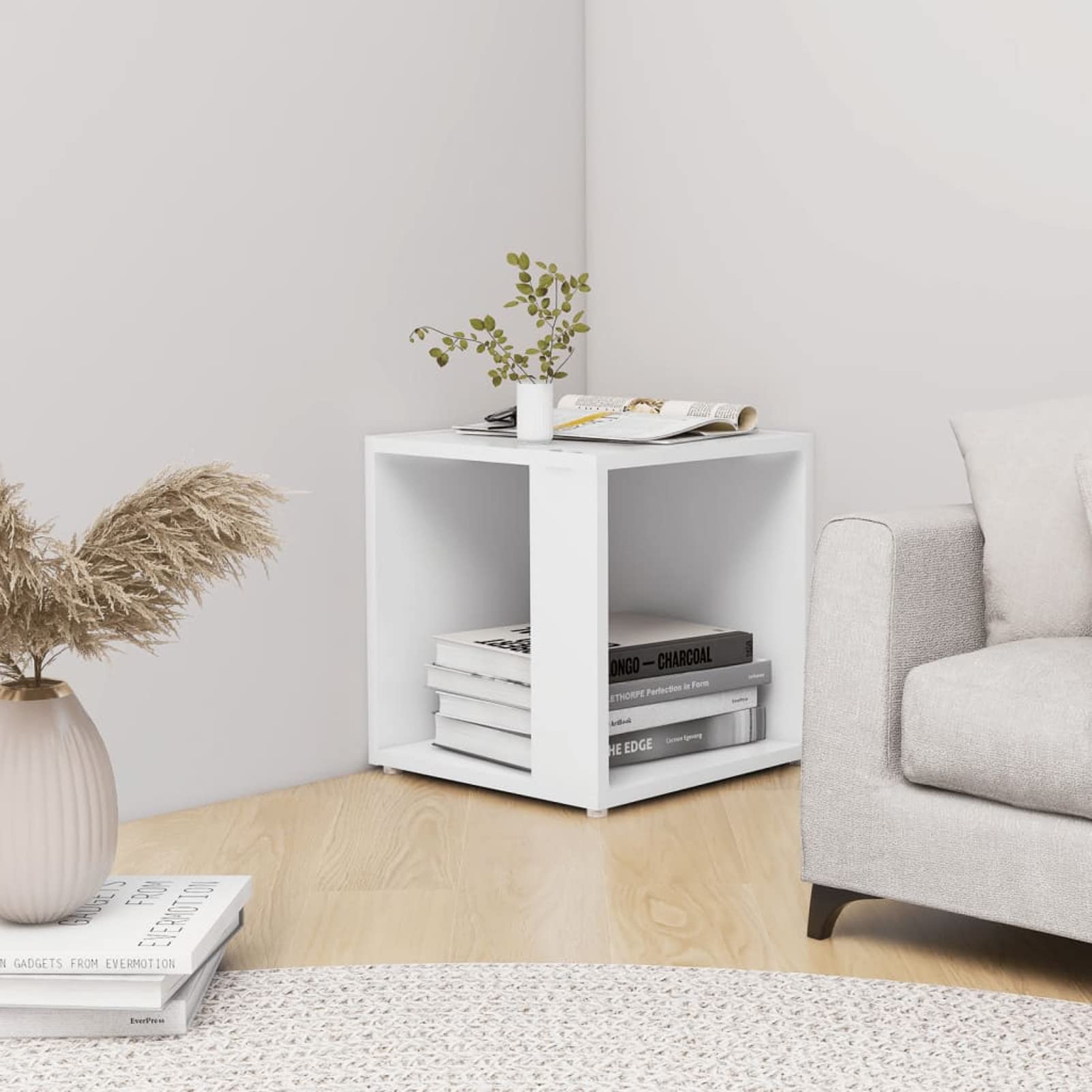 Table d'appoint petite table basse blanche Homgoday pour optimiser les studios