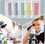 Plastic Prepared Microscope Slides, Cainda 60pcs Animals Insects Plants Flowers Biological Sample, Stereo Microscope Slide for Students Adult Biology Science Programs