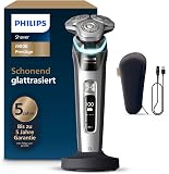 Philips Shaver i9000 Prestige, Wet & Dry Electric Shaver, Dark Slate Nova, with Skin IQ Technology, Triple Lift & Cut System, 360 Rotating Dual SteelPrecision Blades, Model XP9204/10 - 1