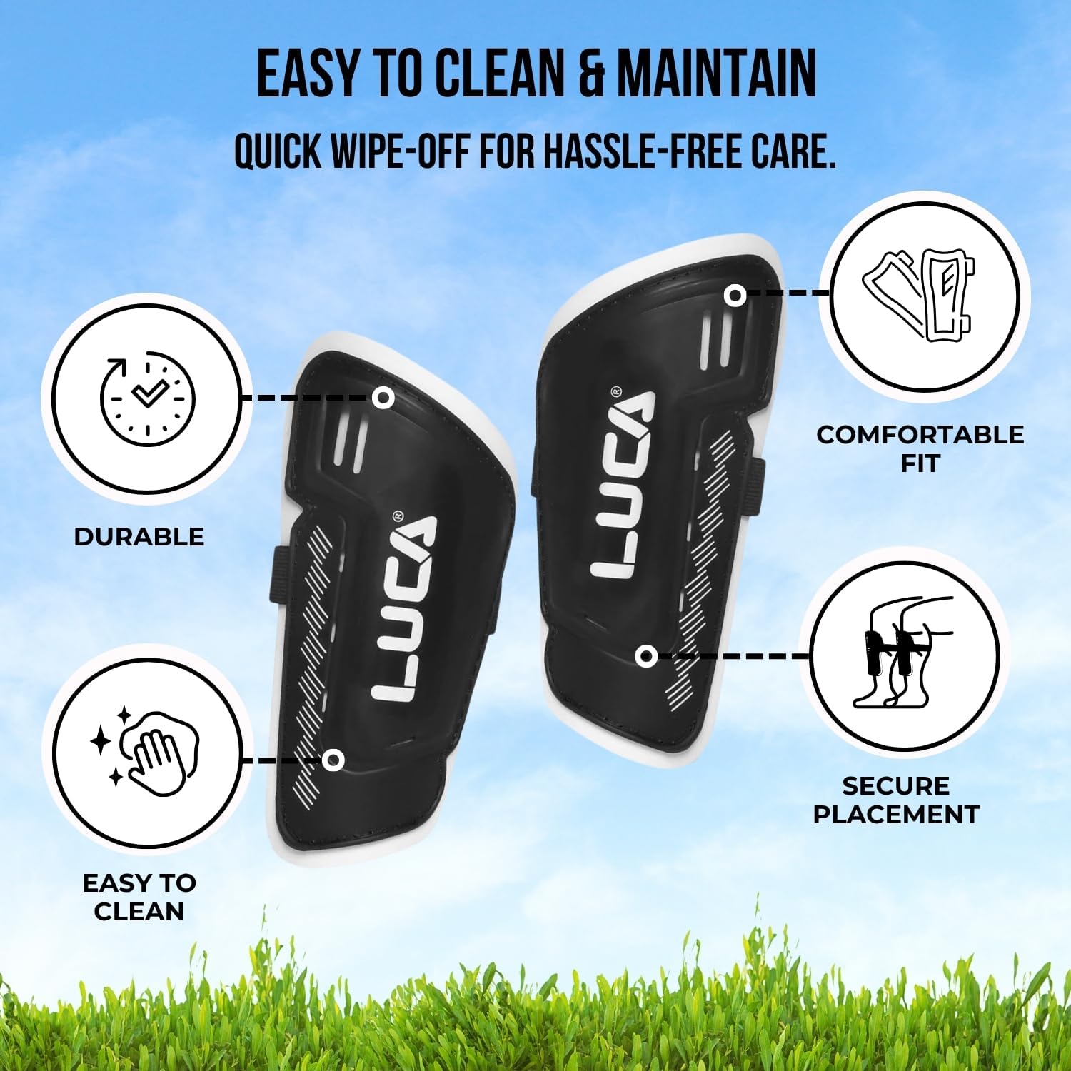 LUCA Soccer Shin Guards – Lightweight Protective Shinguards for Youth & Adults, Training & Match Play Boys, Girls, Men & Women - Image 5