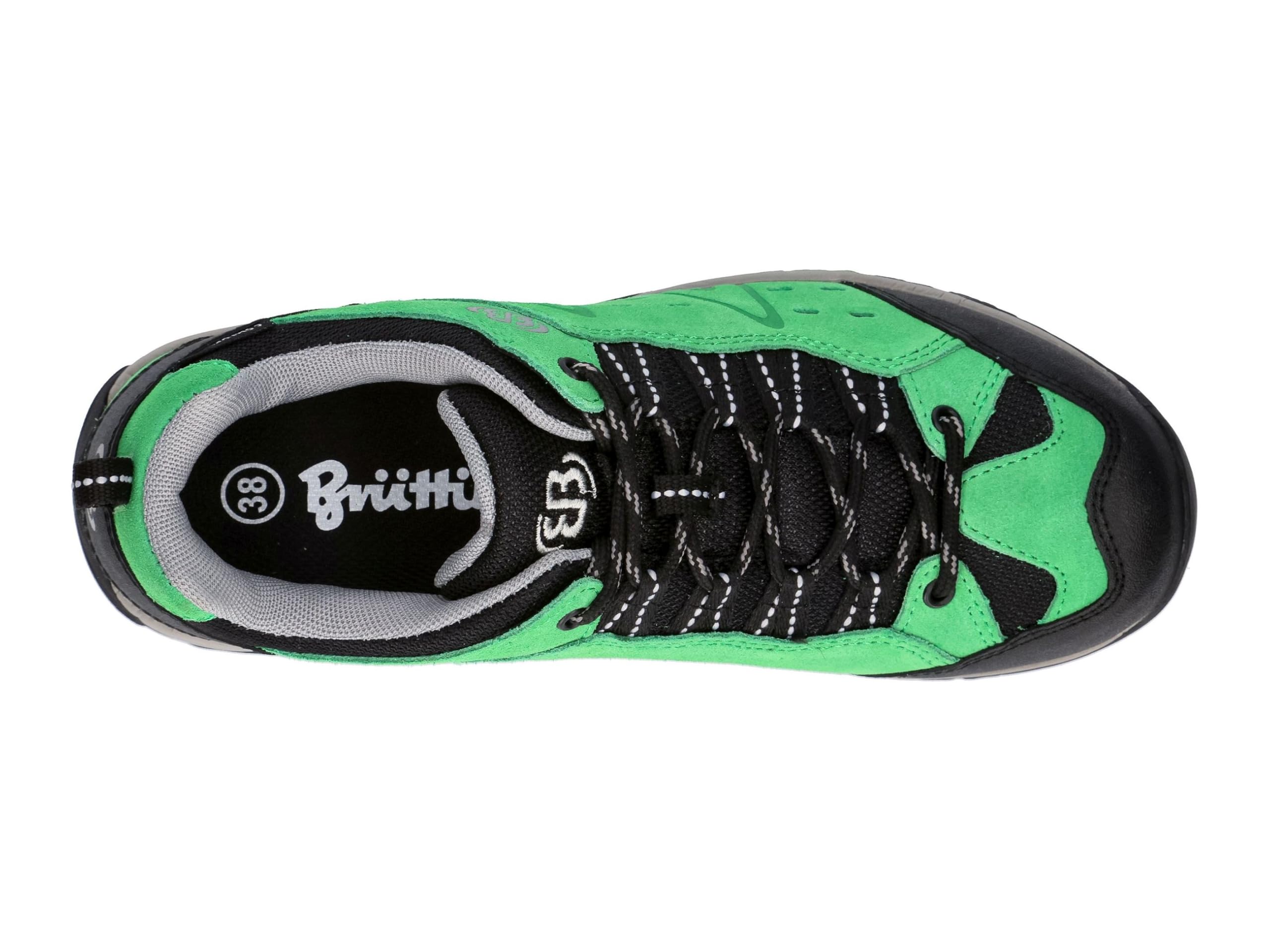 Brütting Mixte Mount Bona Low Chaussures Basses de Trekking et de randonnée, Vert/Noir, 39 EU